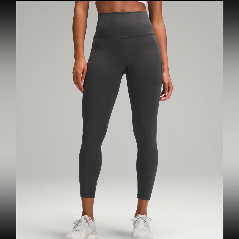 Lululemon Wunder Train Leggings Pockets | high-rise | 25” graphite grey | size 4